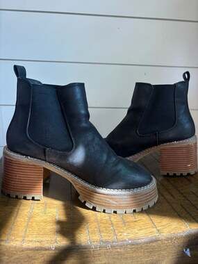 MIA Ali Platform Lug Sole Chelsea Ankle Booties